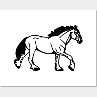 Horse line art Posters and Art